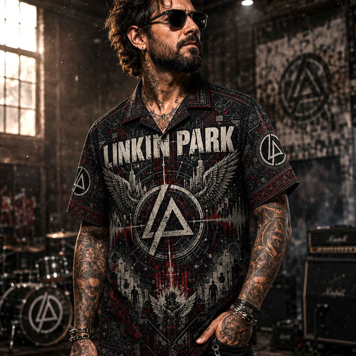 Linkin Park Hawaiian Shirt, Meteora Era Button Up, Numb Rock Fan Gift, Collector Gift