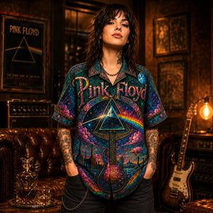 Pink Floyd Hawaiian Shirt, Atom Heart Mother Button Up, Prog Rock Collector Gift