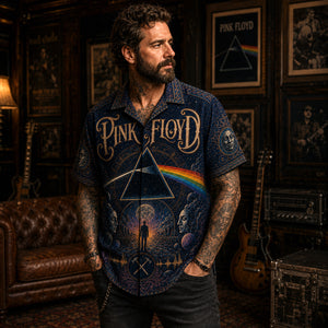 Pink Floyd Hawaiian Shirt, The Wall Prog Rock Button Up, Comfortably Numb Fan Gift