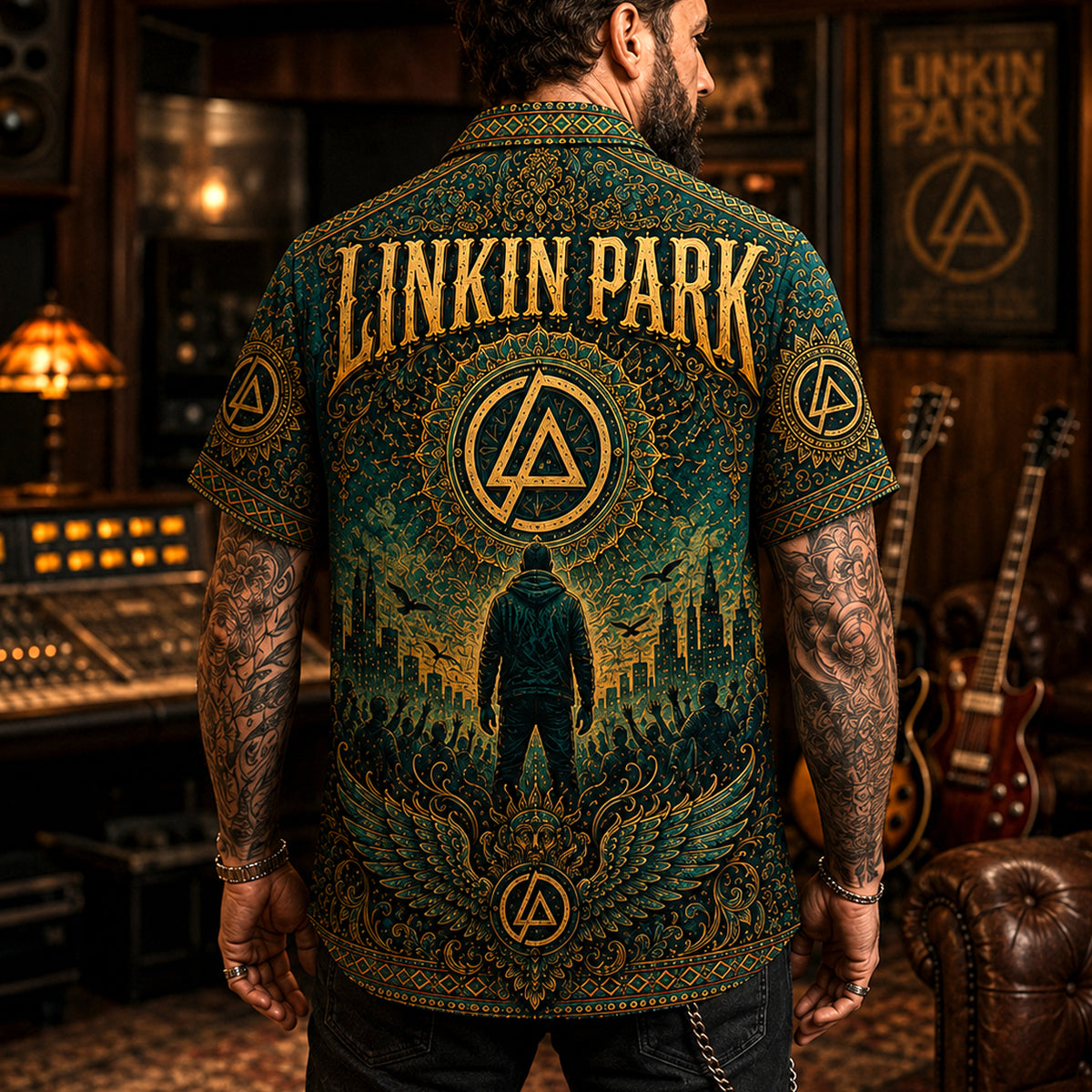 Linkin Park Hawaiian Shirt, A Thousand Suns Button Up, Alternative Rock Collector Gift