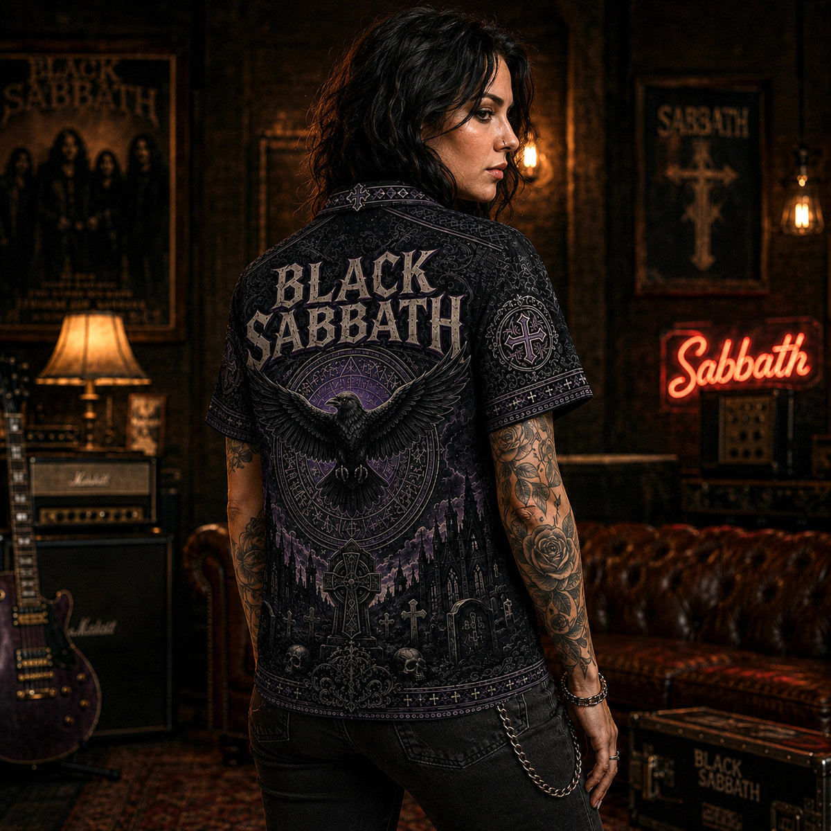 Black Sabbath Hawaiian Shirt, War Pigs Doom Rock Button Up, Paranoid Album Fan Gift