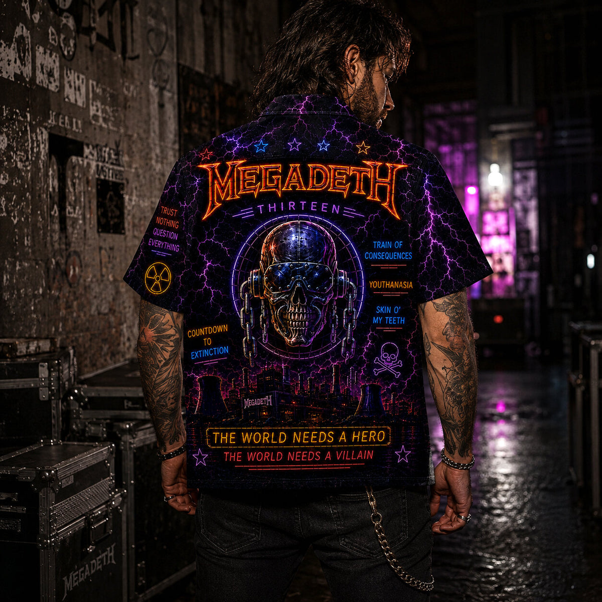 Megadeth Hawaiian Shirt, Rust in Peace Thrash Button Up, Peace Sells Metal Fan Gift