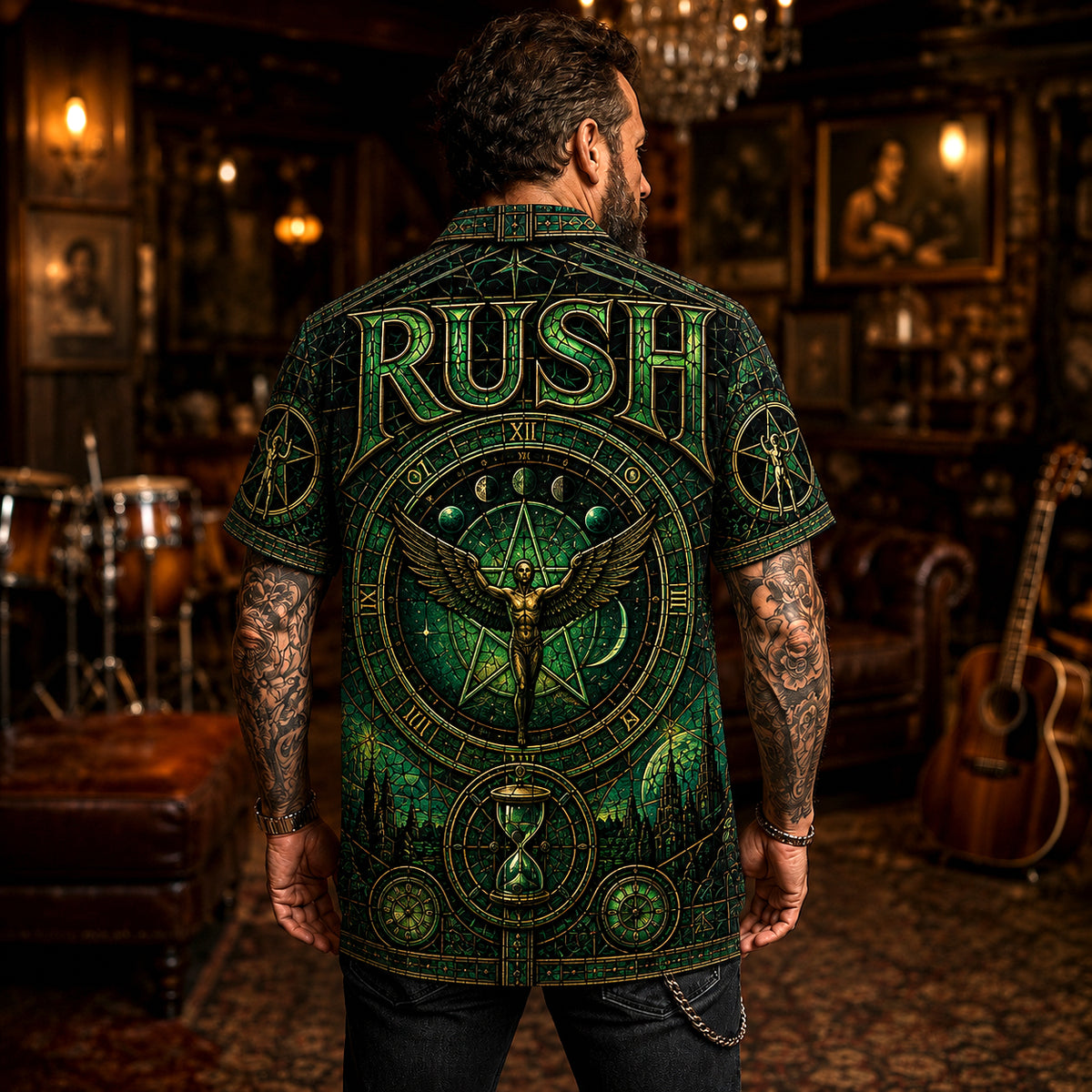 Rush Hawaiian Shirt, Moving Pictures Prog Button Up, Tom Sawyer Rock Fan Gift