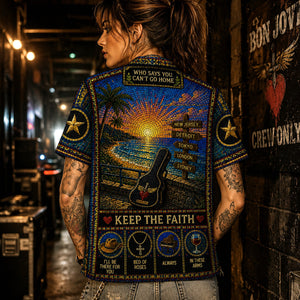Bon Jovi Hawaiian Shirt, Slippery When Wet Rock Button Up, Livin on a Prayer Fan Gift