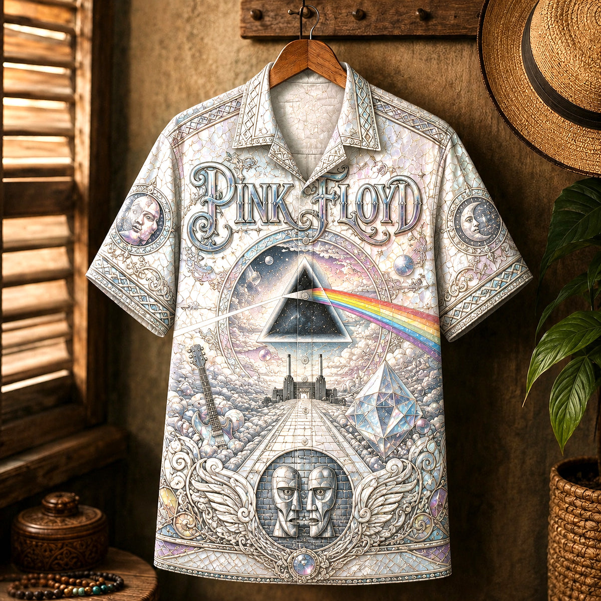Pink Floyd Hawaiian Shirt, Comfortably Numb Button Up, The Wall Music Fan Gift