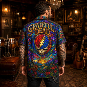 Grateful Dead Hawaiian Shirt, Terrapin Station Button Up, Deadhead Collector Gift