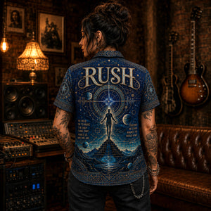 Rush Hawaiian Shirt, Grace Under Pressure Button Up, Distant Early Warning Fan Gift