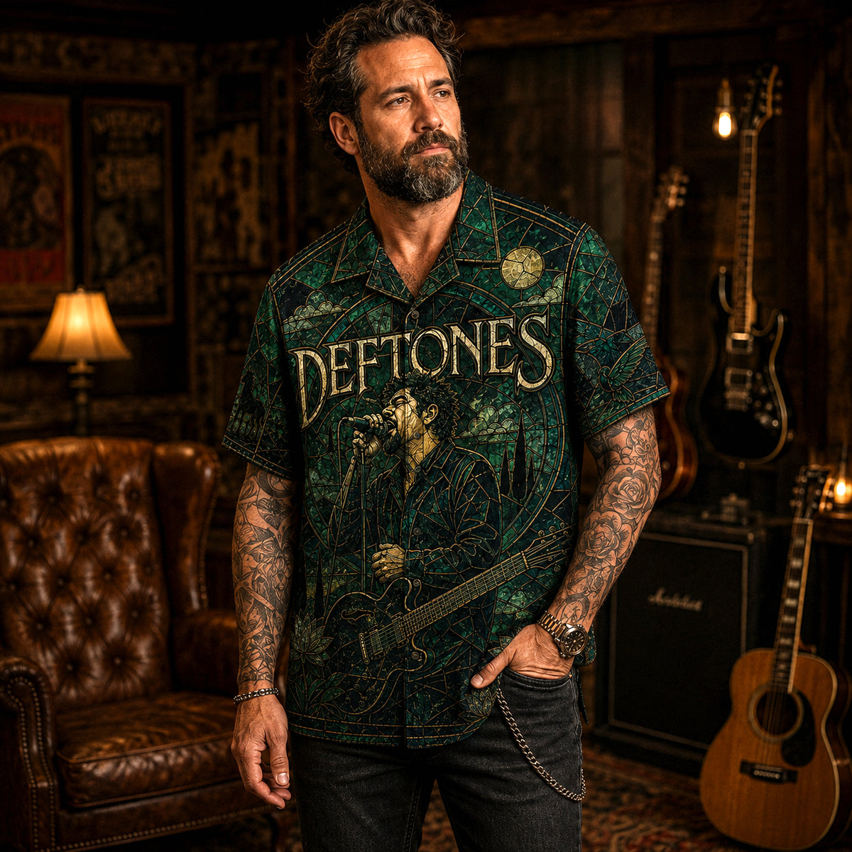 Deftones Hawaiian Shirt, White Pony Alt Metal Button Up, Digital Bath Music Fan Gift