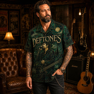 Deftones Hawaiian Shirt, White Pony Alt Metal Button Up, Digital Bath Music Fan Gift