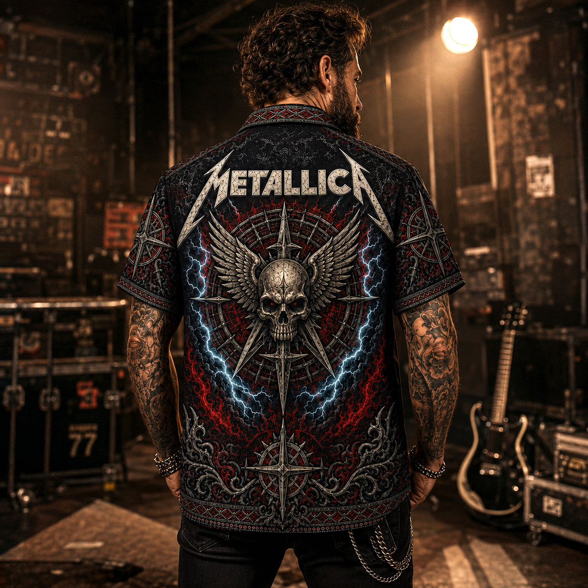 Metallica Hawaiian Shirt, One Thrash Metal Button Up, Justice Era Music Fan Gift