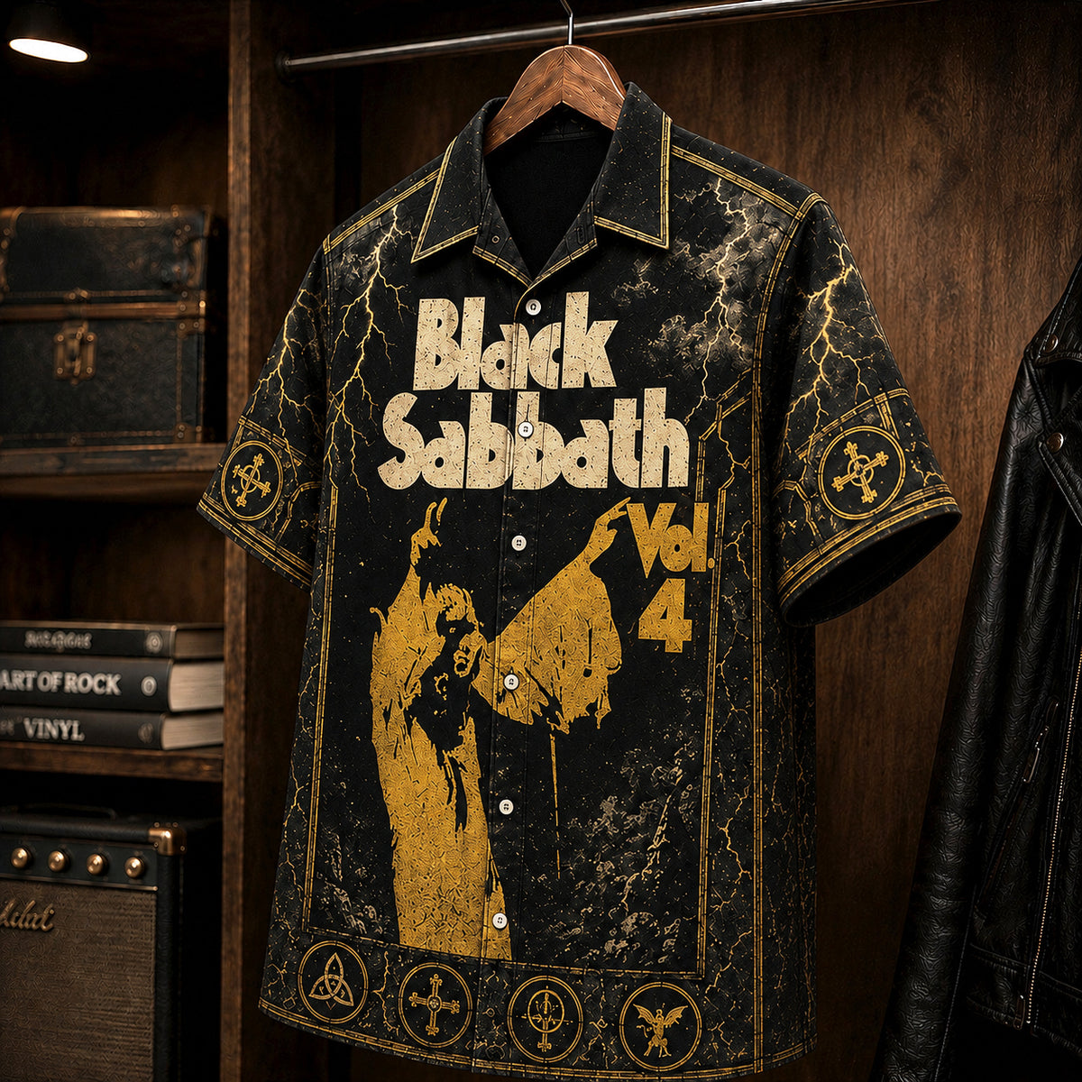 Black Sabbath Vol. 4 1972 Hawaiian Shirt, Heavy Metal Button Up, Ozzy Osbourne Snowblind Era