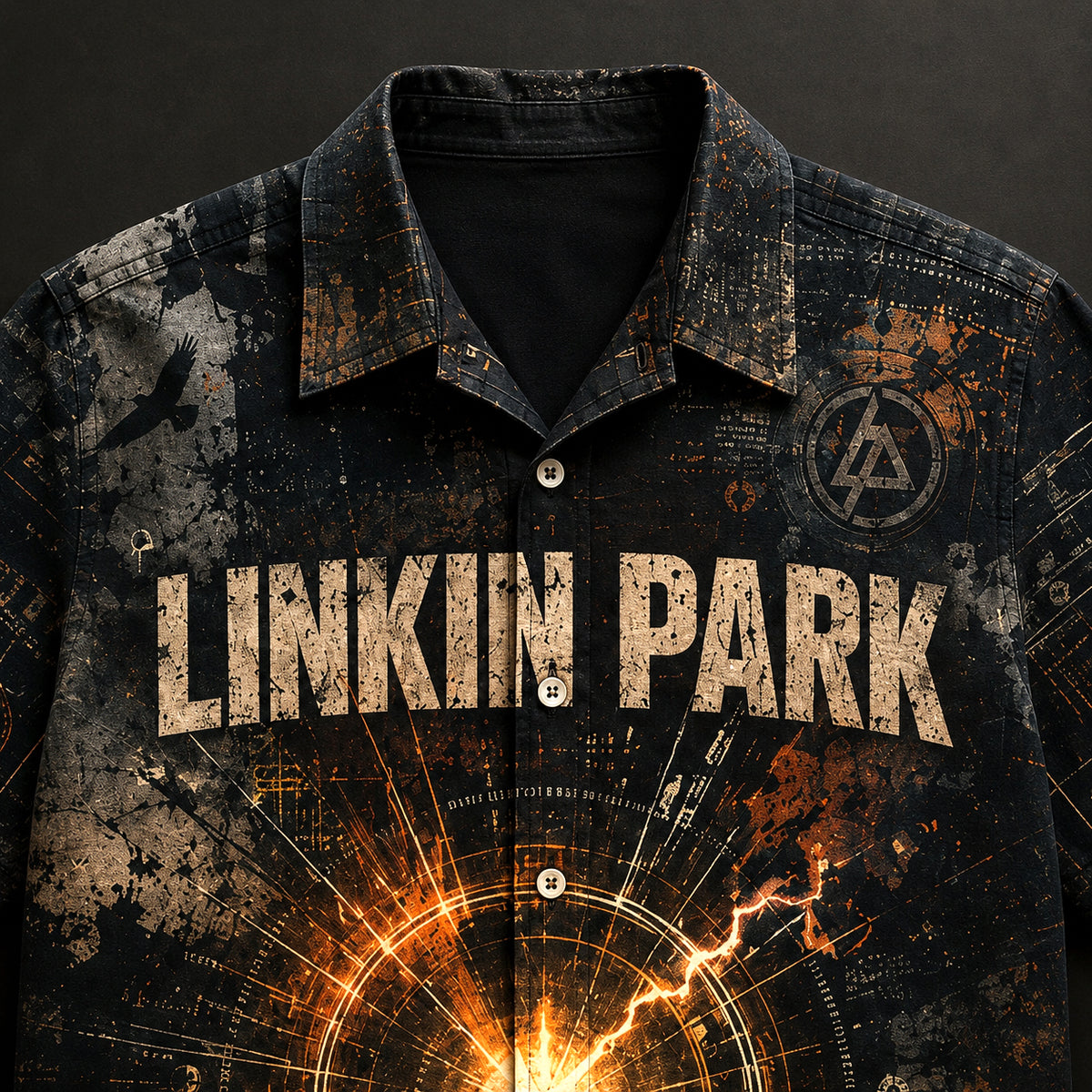 Linkin Park A Thousand Suns Hawaiian Shirt, 2010 Alternative Rock Button Up, Chester Bennington The Catalyst Era