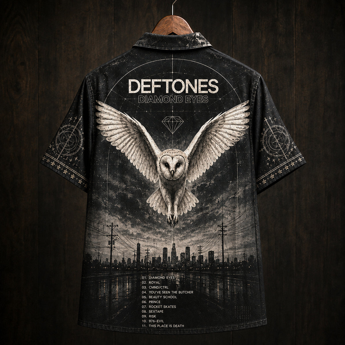 Deftones Diamond Eyes Hawaiian Shirt, 2010 Alternative Metal Button Up, Chino Moreno Sextape Era