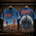 Rush Hemispheres 1978 Hawaiian Shirt, Progressive Rock Button Up, Neil Peart Cygnus X-1 Era