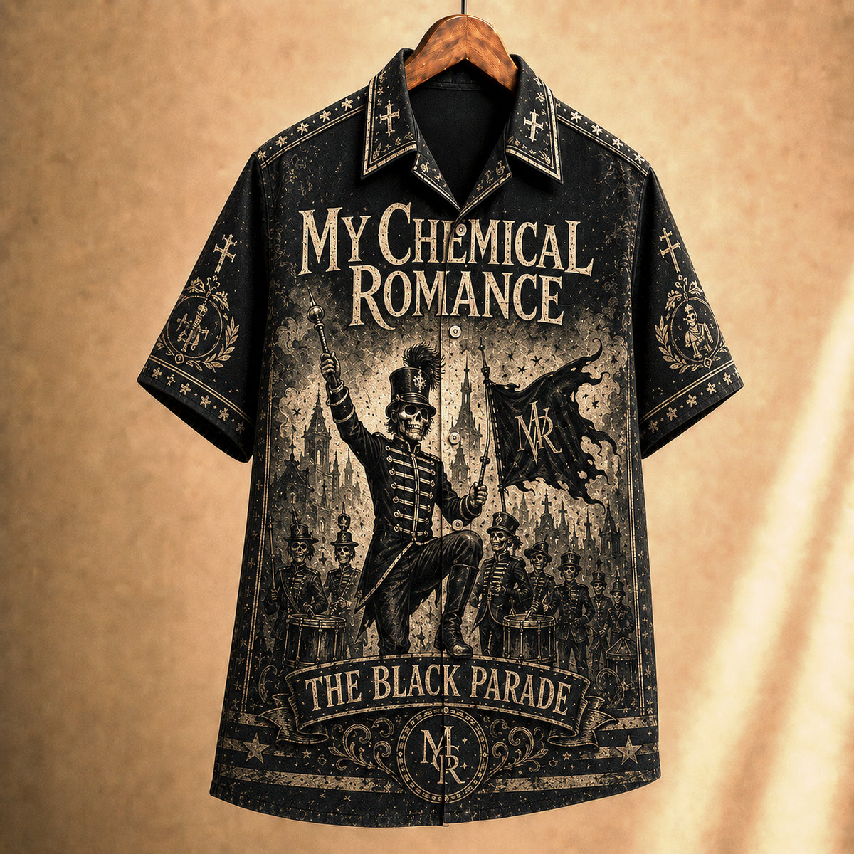 My Chemical Romance The Black Parade 2006 Hawaiian Shirt, Emo Rock Button Up, Gerard Way Welcome to the Black Parade Era