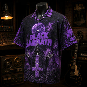 Black Sabbath Master of Reality Hawaiian Shirt, 1971 Heavy Metal Button Up, Ozzy Osbourne Sweet Leaf Era