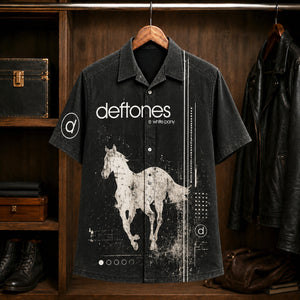 Deftones White Pony 2000 Hawaiian Shirt, Alternative Metal Button Up, Chino Moreno White Pony Era