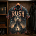 Rush 2112 1976 Hawaiian Shirt, Progressive Rock Button Up, Geddy Lee Temples of Syrinx Era