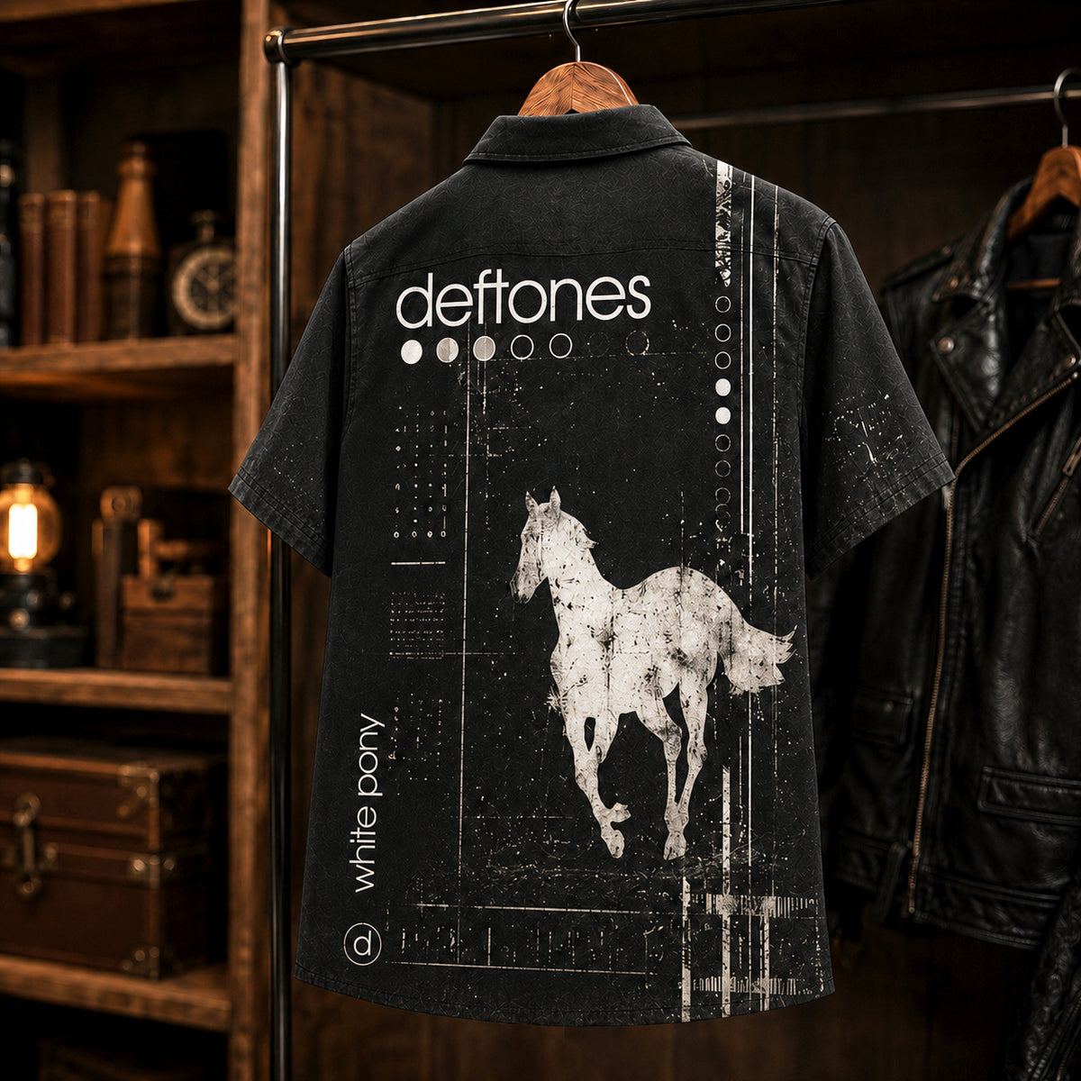 Deftones White Pony 2000 Hawaiian Shirt, Alternative Metal Button Up, Chino Moreno White Pony Era