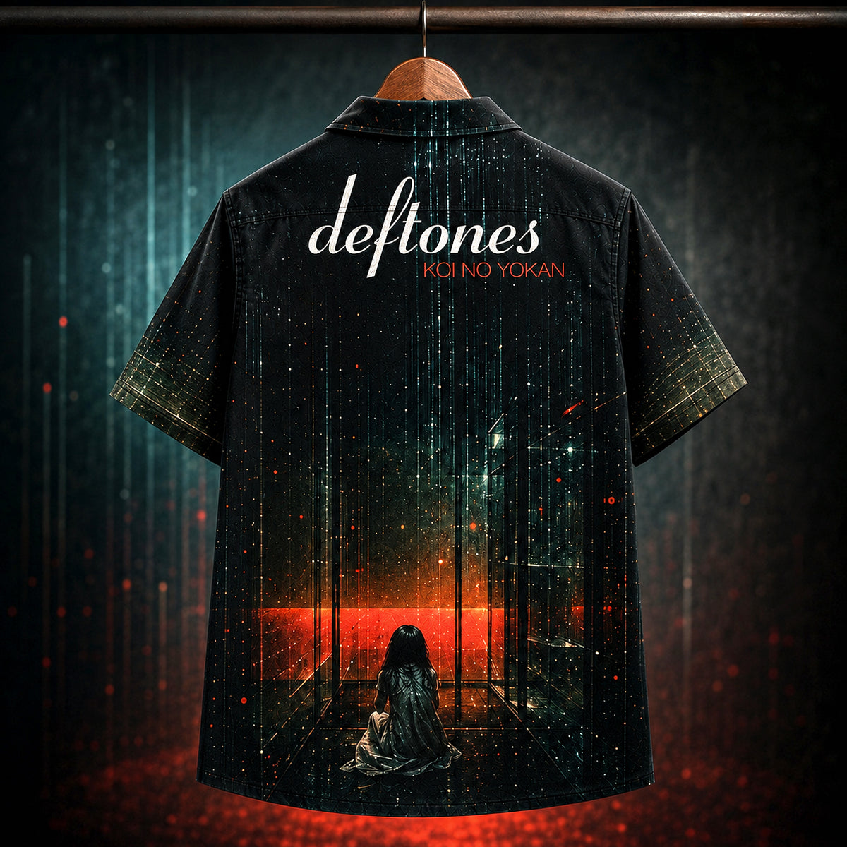 Deftones Koi No Yokan Hawaiian Shirt, 2012 Alternative Metal Button Up, Chino Moreno Swerve City Era