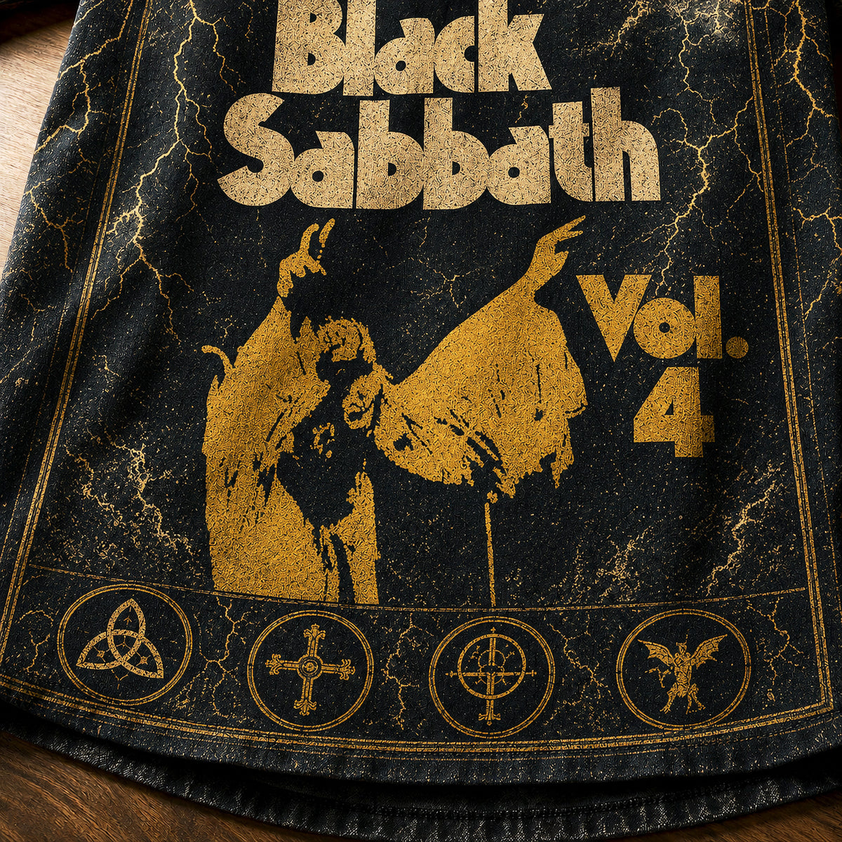 Black Sabbath Vol. 4 1972 Hawaiian Shirt, Heavy Metal Button Up, Ozzy Osbourne Snowblind Era