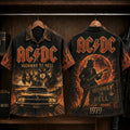 AC/DC Highway to Hell 1979 Hawaiian Shirt, Hard Rock Button Up, Bon Scott Era