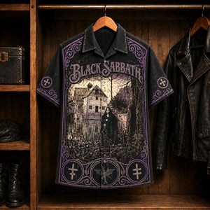 Black Sabbath 1970 Hawaiian Shirt, Debut Album Inspired Heavy Metal Button Up, Ozzy Osbourne Debut Era