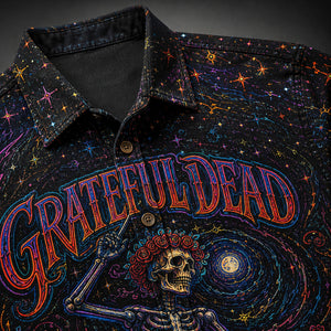 Grateful Dead In the Dark Hawaiian Shirt, 1987 Psychedelic Rock Button Up, Jerry Garcia Touch of Grey Era