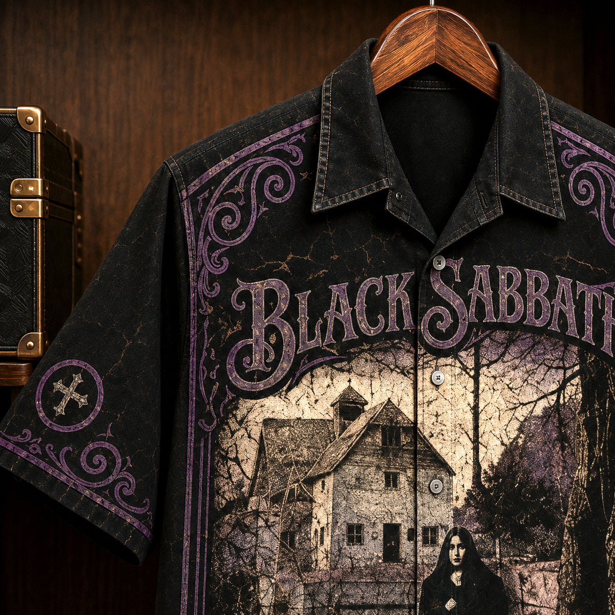 Black Sabbath 1970 Hawaiian Shirt, Debut Album Inspired Heavy Metal Button Up, Ozzy Osbourne Debut Era