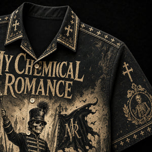 My Chemical Romance The Black Parade 2006 Hawaiian Shirt, Emo Rock Button Up, Gerard Way Welcome to the Black Parade Era