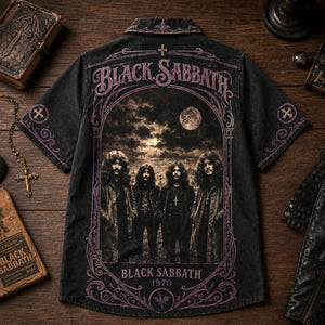 Black Sabbath 1970 Hawaiian Shirt, Debut Album Inspired Heavy Metal Button Up, Ozzy Osbourne Debut Era