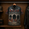 Rush Moving Pictures Hawaiian Shirt, 1981 Progressive Rock Button Up, Geddy Lee Tom Sawyer Era