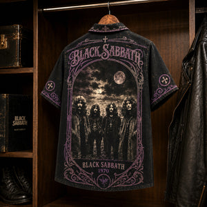 Black Sabbath 1970 Hawaiian Shirt, Debut Album Inspired Heavy Metal Button Up, Ozzy Osbourne Debut Era