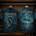 Pink Floyd Meddle Hawaiian Shirt, 1971 Progressive Rock Button Up, Echoes Progressive Rock Era