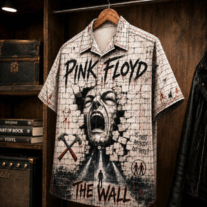 Pink Floyd The Wall Hawaiian Shirt, 1979 Album Inspired Button Up, Roger Waters Another Brick in the Wall Era