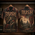 Rush A Farewell to Kings Hawaiian Shirt, 1977 Progressive Rock Button Up, Neil Peart Closer to the Heart Era