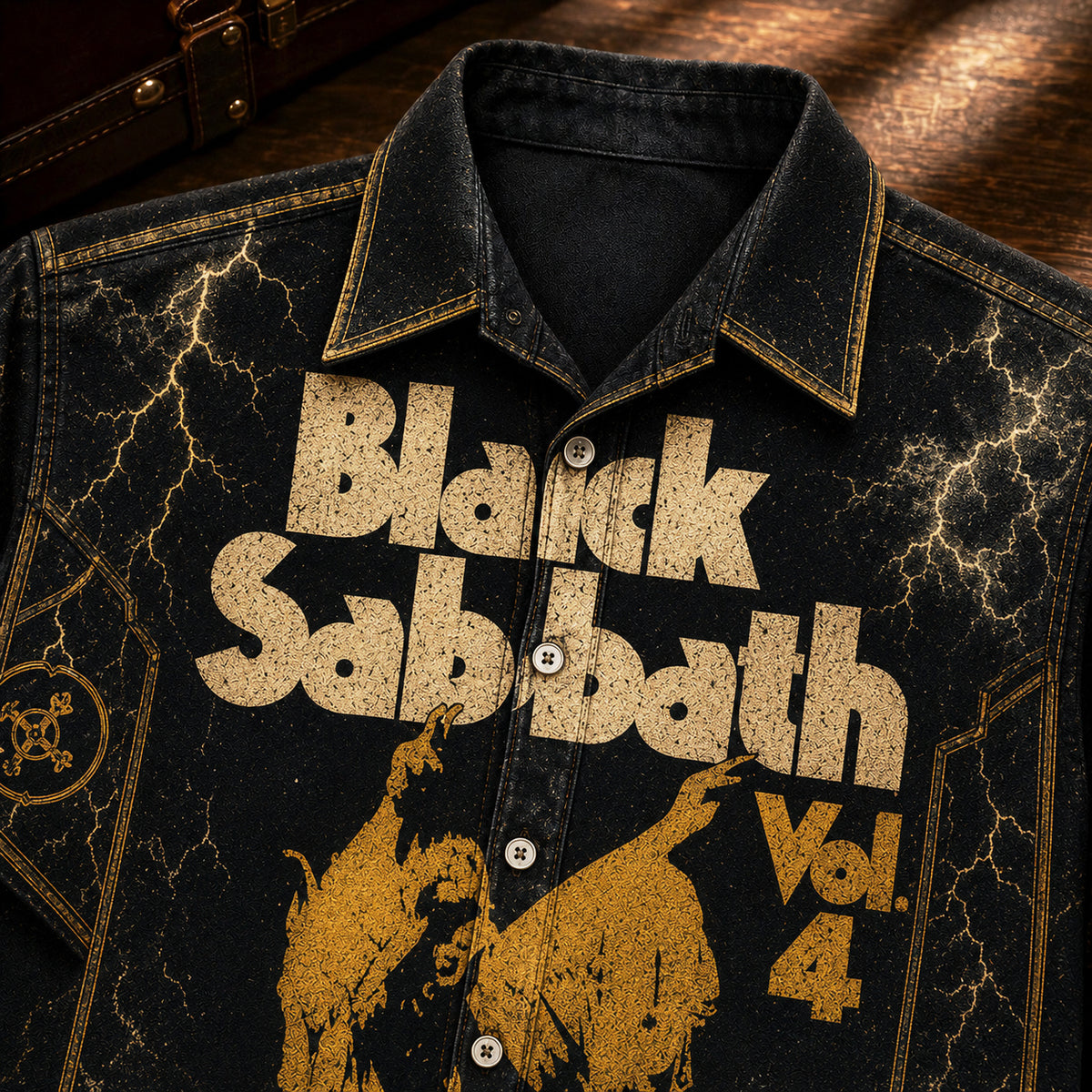 Black Sabbath Vol. 4 1972 Hawaiian Shirt, Heavy Metal Button Up, Ozzy Osbourne Snowblind Era
