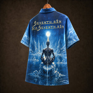 Iron Maiden Seventh Son of a Seventh Son Hawaiian Shirt, 1988 Heavy Metal Button Up, Seventh Tour of a Seventh Tour Era