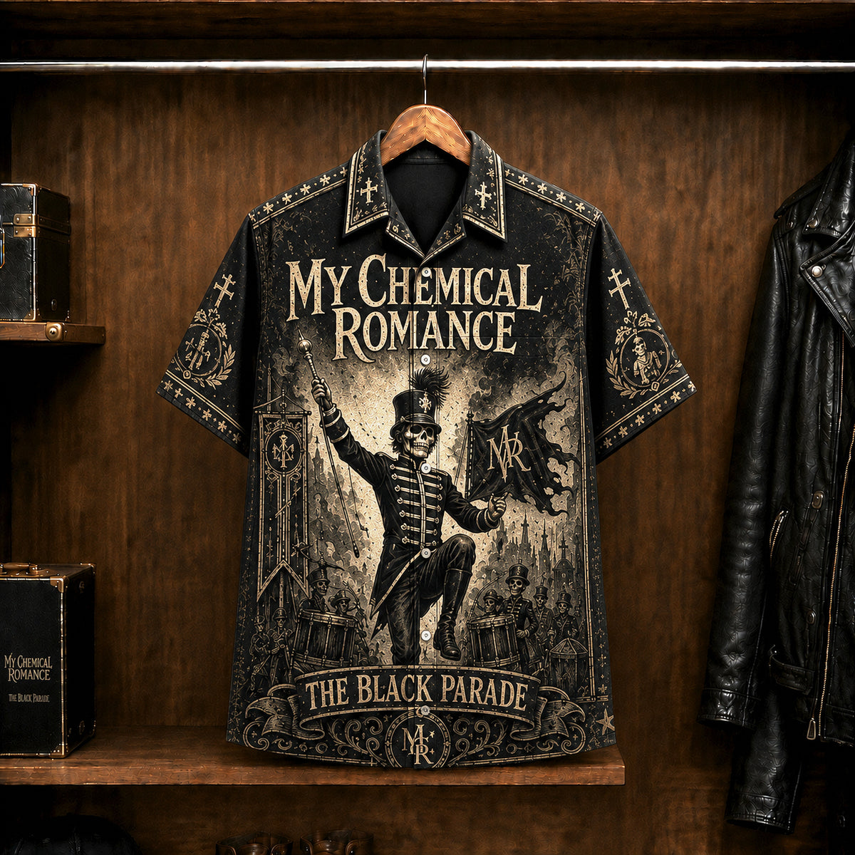 My Chemical Romance The Black Parade 2006 Hawaiian Shirt, Emo Rock Button Up, Gerard Way Welcome to the Black Parade Era