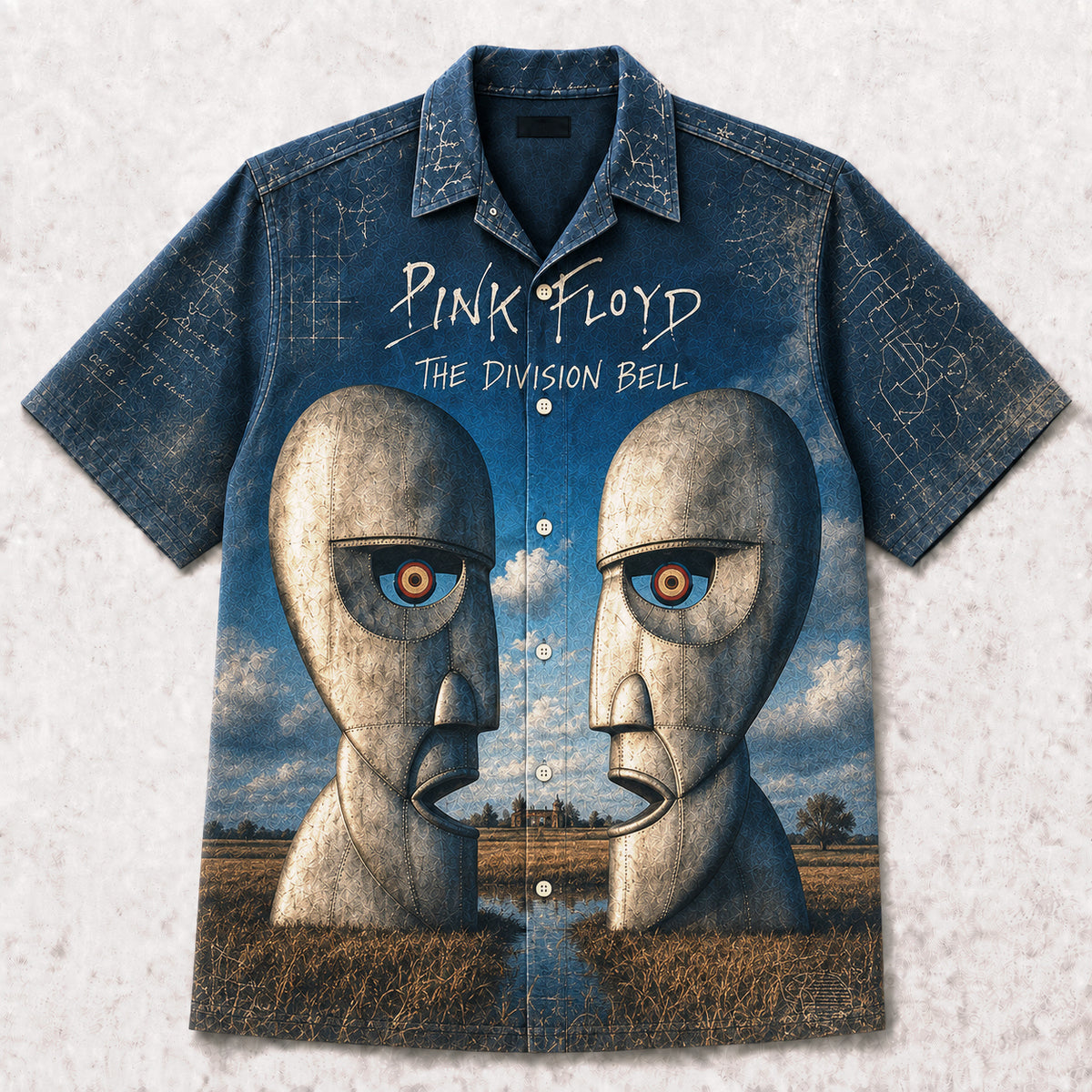 Pink Floyd The Division Bell Hawaiian Shirt, 1994 Album Inspired Button Up, David Gilmour 1994 Tour Era