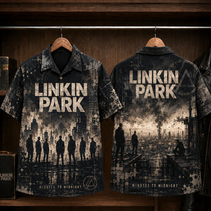 Linkin Park Minutes to Midnight Hawaiian Shirt, 2007 Alternative Rock Button Up, Chester Bennington What I've Done Era