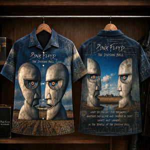 Pink Floyd The Division Bell Hawaiian Shirt, 1994 Album Inspired Button Up, David Gilmour 1994 Tour Era