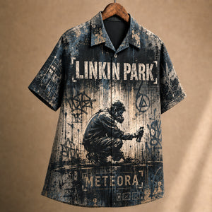 Linkin Park Meteora 2003 Hawaiian Shirt, Nu Metal Alternative Rock Button Up, Chester Bennington Numb Era