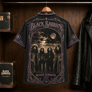 Black Sabbath 1970 Hawaiian Shirt, Debut Album Inspired Heavy Metal Button Up, Ozzy Osbourne Debut Era