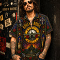 Guns N' Roses Stained Glass Hawaiian Shirt, Appetite for Destruction Button Up, Paradise City Rock Fan Gift