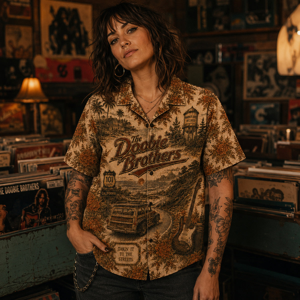 The Doobie Brothers Hawaiian Shirt, Stage Ready Rock Button Up, Festival Music Collector Gift
