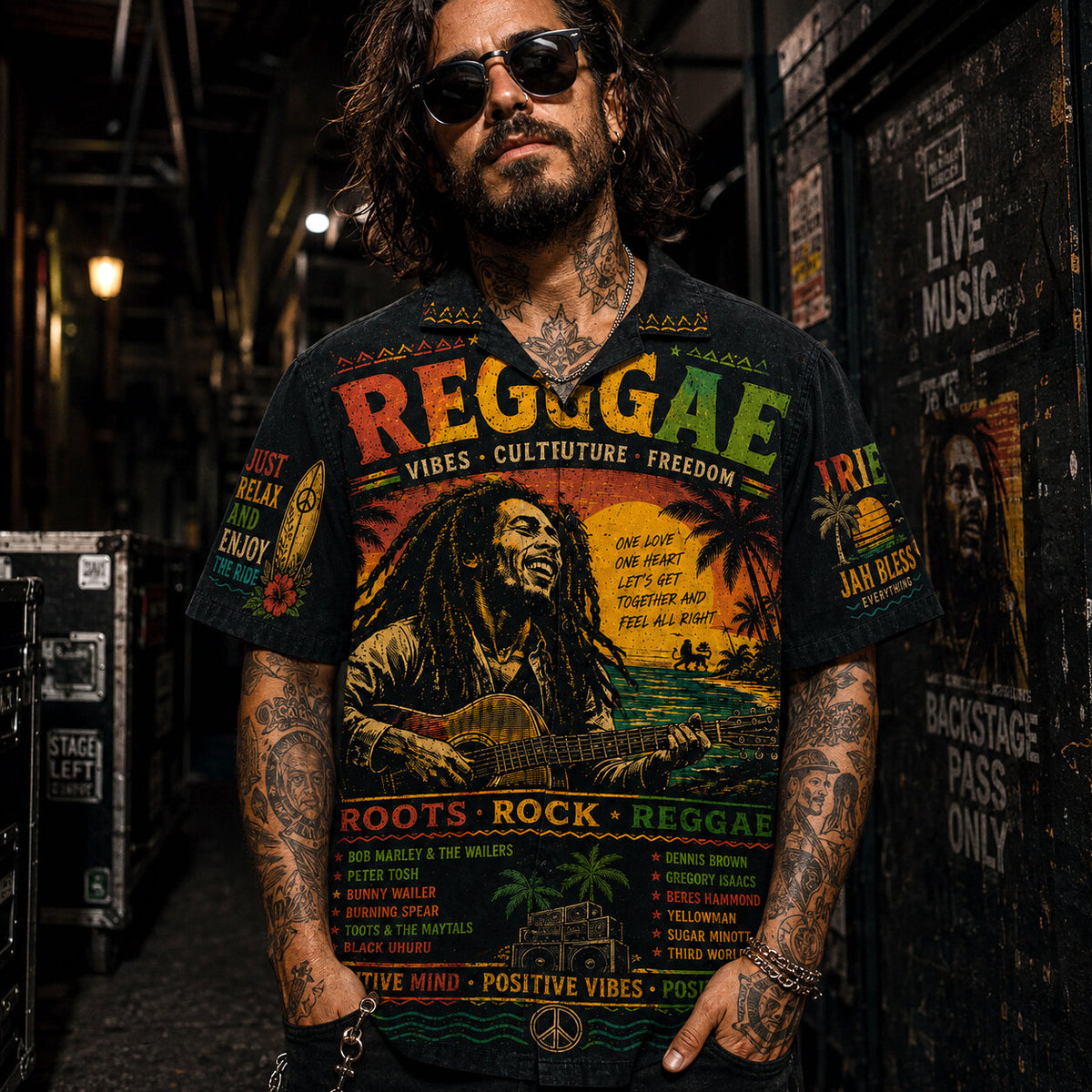 Reggae Roots Rock Hawaiian Shirt, Classic Album Style Button Up, Vintage Music Fan Gift