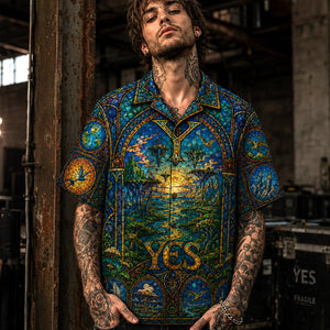Yes Band Hawaiian Shirt, Roundabout Prog Rock Button Up, Fragile Album Music Fan Gift