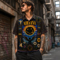 Nirvana Hawaiian Shirt, Nevermind Grunge Rock Button Up, Teen Spirit Music Fan Gift