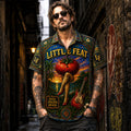 Little Feat Stained Glass Hawaiian Shirt, Dixie Chicken Roots Rock Button Up, Lowell George Music Fan Gift
